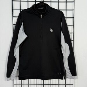 Nike Golf Therma Fit 1/4 Zip Pullover Mens Medium Black Athleisure Activewear